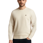 سويت شيرت رجالي أوف وايت سادة مطبوع صغير