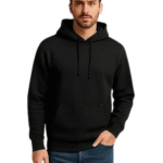 هودي رجالي أسود سادة